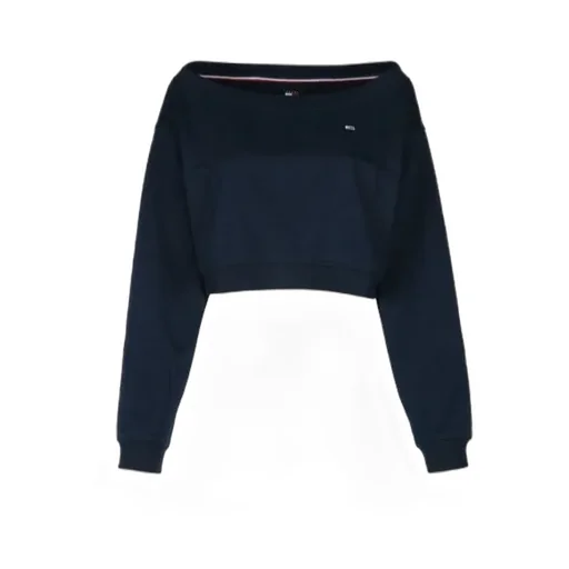 Tommy Jeans Off-Shoulder Cropped Sweatshirt
