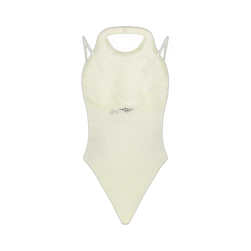 Andrea Adamo Halterneck Knitted Bodysuit