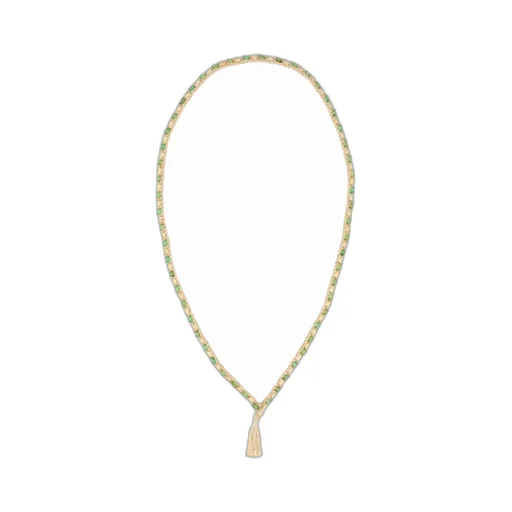 Alanui Two-Toned Embellished Crochet Necklace