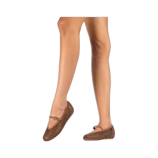 Le Silla Gilda Crystal Mesh Flat Shoes