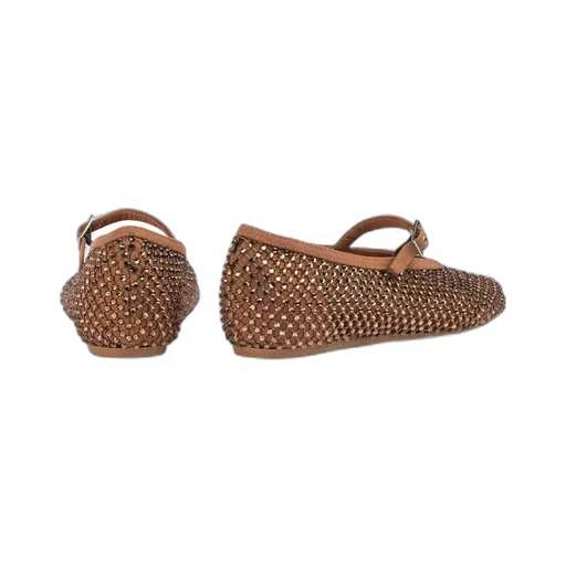 Le Silla Gilda Crystal Mesh Flat Shoes