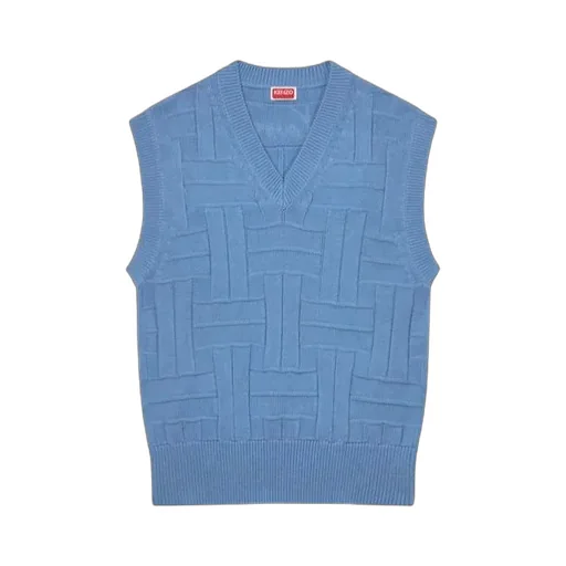 Kenzo Weave Embroidered Sleeveless Jumper