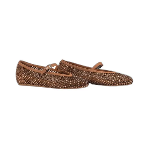 Le Silla Gilda Crystal Mesh Flat Shoes