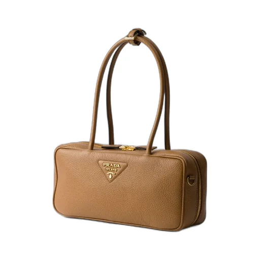 Prada Triangle-Logo Zipped Shoulder Bag