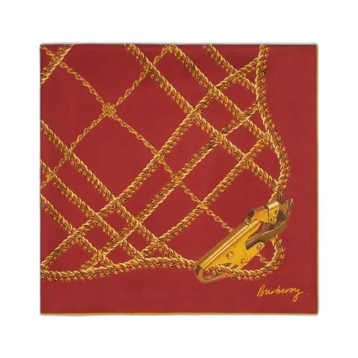 Chain Check Silk Scarf
