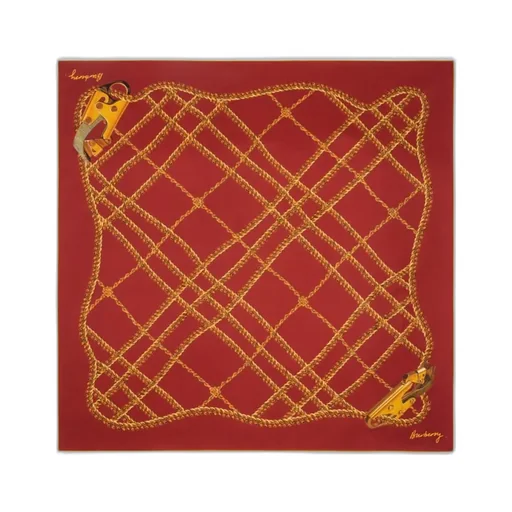 Chain Check Silk Scarf