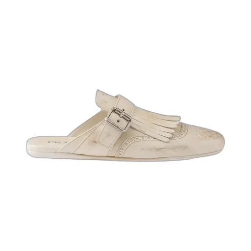 Prada Fringe-Detailed Slip-On Mules