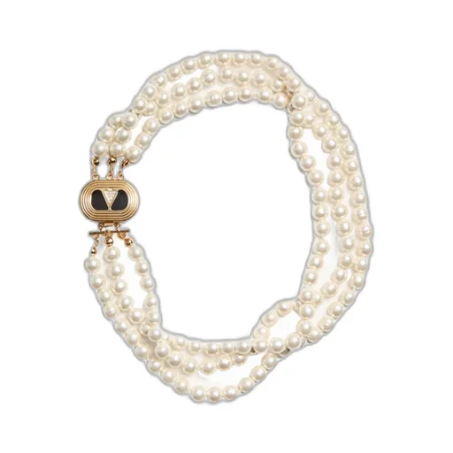 Ovalette Necklace In Metal, Enamel, Pearls And Swarovski® Crystals