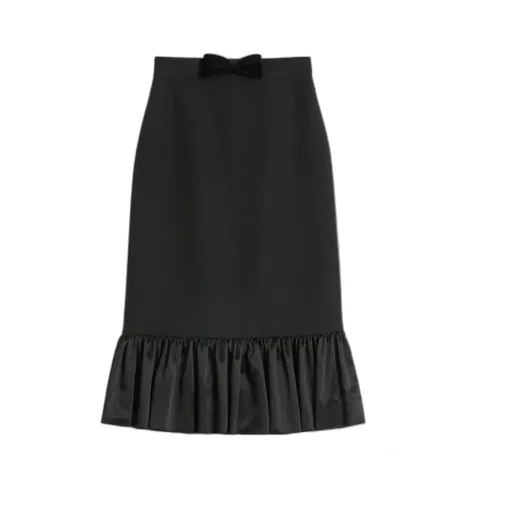 Valentino	Bow Detailed Ruffled Hem Skirt