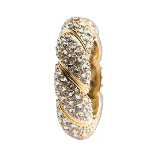 Pas Plus Mono Earring In Metal, Enamel And Swarovski® Crystals