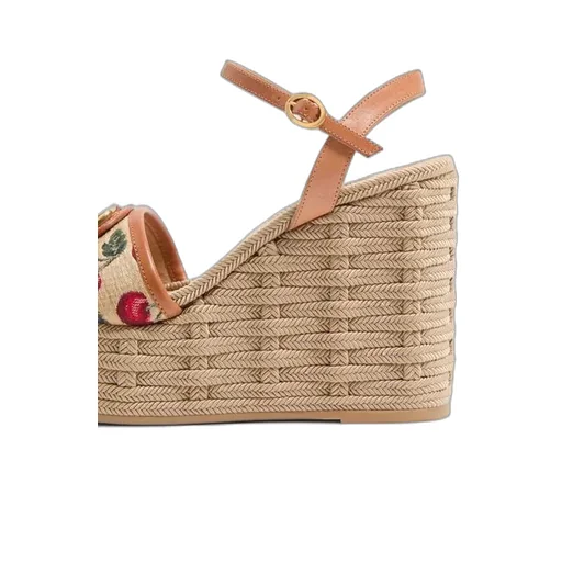 Valentino Vlogo Signature Cherryfic-Printed Open Toe Sandals