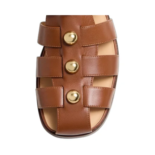 Valentino Stud Embellished Side Buckled Sandals