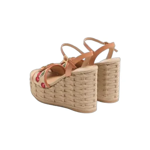 Valentino Vlogo Signature Cherryfic-Printed Open Toe Sandals