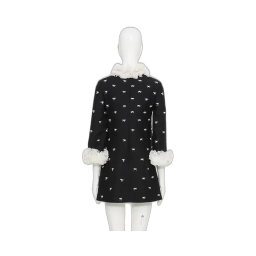 Embroidered Crepe Couture Short Dress