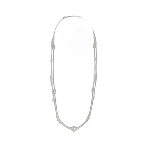 Vlogo Signature Metal Necklace With Swarovski® Pearls