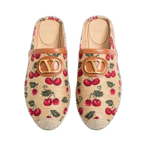 Valentino Cherry Print Slip-On Mule