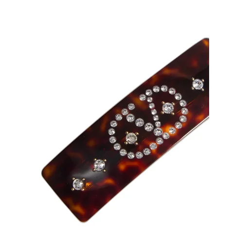 Vlogo Signature Hair Clip In Resin, Metal And Crystals