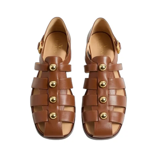 Valentino Stud Embellished Side Buckled Sandals