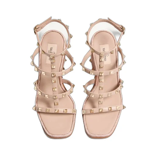 Valentino Rockstud Wedge Sandals