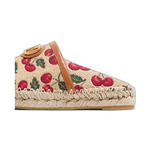 Valentino Cherry Print Slip-On Mule