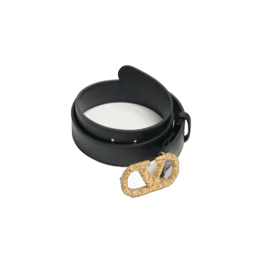 Valentino Garavani Embellished Vlogo Buckle Belt