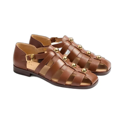 Valentino Stud Embellished Side Buckled Sandals