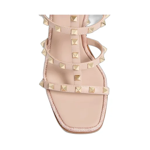 Valentino Rockstud Wedge Sandals