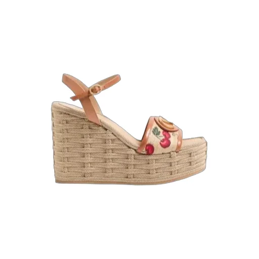 Valentino Vlogo Signature Cherryfic-Printed Open Toe Sandals