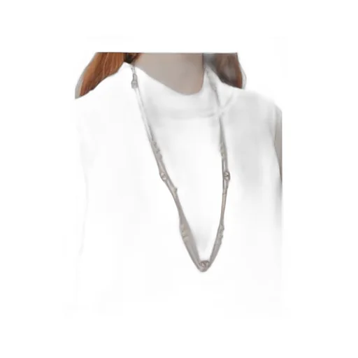 Vlogo Signature Metal Necklace With Swarovski® Pearls