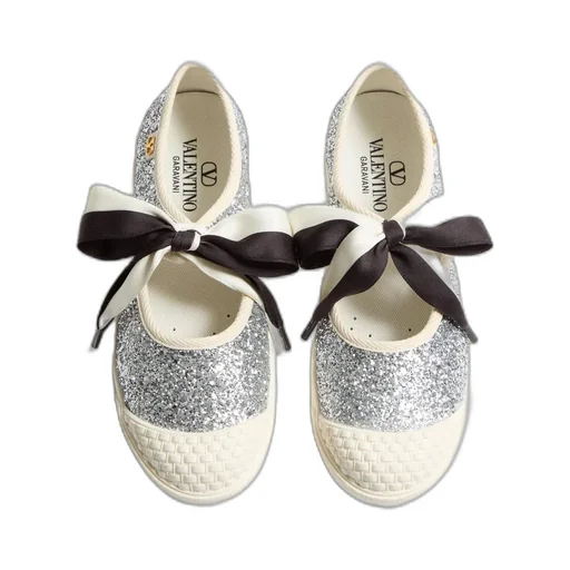 Bay By Bay Ballerina Trainers In Glitter Fabric
