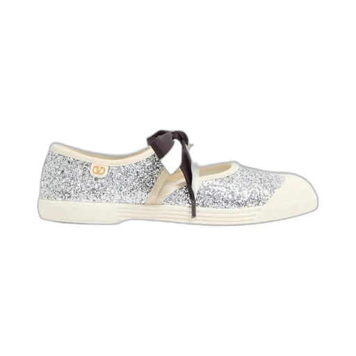 Bay By Bay Ballerina Trainers In Glitter Fabric