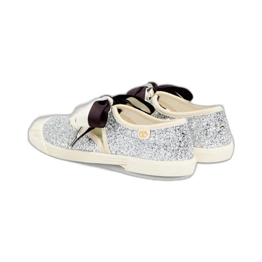 Bay By Bay Ballerina Trainers In Glitter Fabric