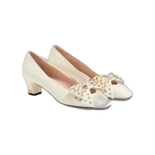 Bowow Pump In Kidskin With Studs 45Mm