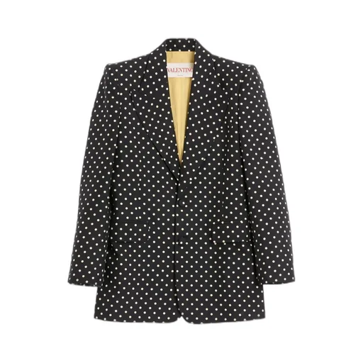 Valentino Plusdepois-Printed Peak Lapel Jacket