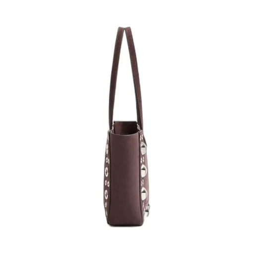 Valentino Vlogo Plaque Eyelet Detailed Tote Bag