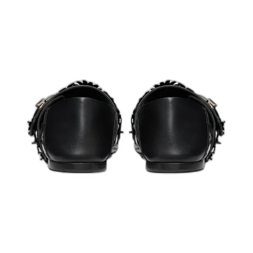 Valentino Garavani Floral-Appliqué Buckle-Fastened Ballerinas