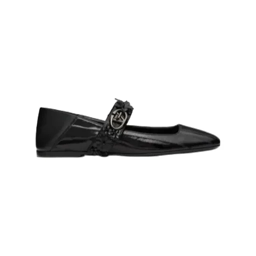 Valentino Garavani Floral-Appliqué Buckle-Fastened Ballerinas