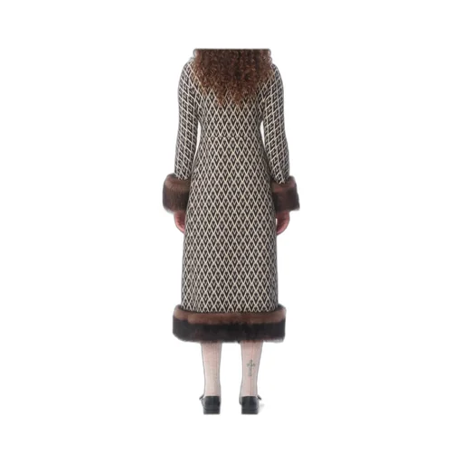 Full V Jacquard Coat