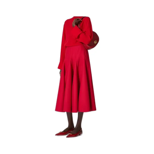 Crepe Couture Midi Skirt