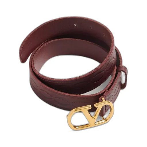 Logo-Buckle Leather Belt