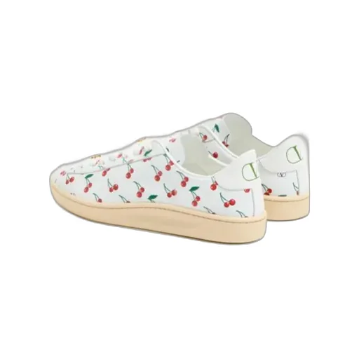 Valentino Royco Cherry Printed Lace-Up Sneakers