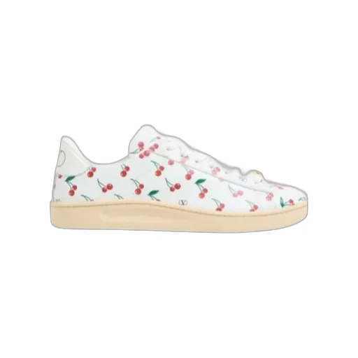 Valentino Royco Cherry Printed Lace-Up Sneakers