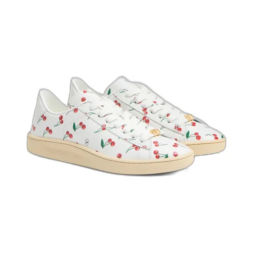 Valentino	Royco Cherryfic-Printed Lace-Up Sneakers