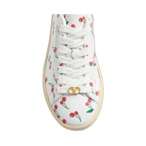 Valentino	Royco Cherryfic-Printed Lace-Up Sneakers