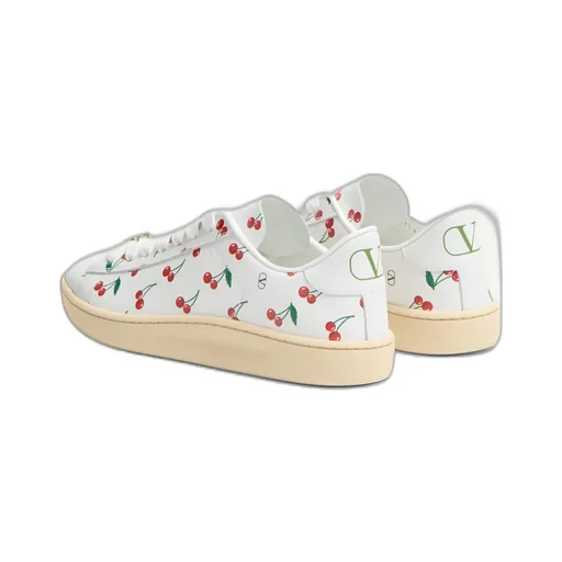 Valentino	Royco Cherryfic-Printed Lace-Up Sneakers