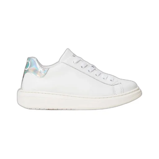 Iridescent-Detail Leather Sneakers