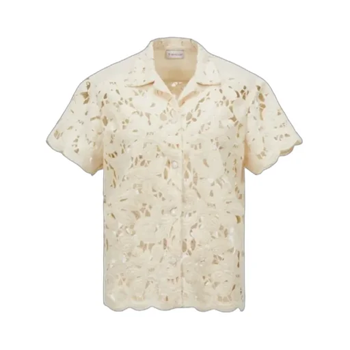 Floral Macramé Short Sleeve Shirt