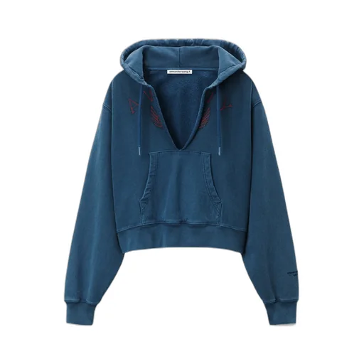 Distressed Cotton Hoodie