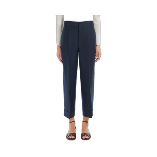 Straight-Fit Linen Canvas Trousers