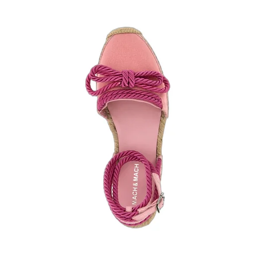 Mach & Mach Double Bow Strapped Espadrilles